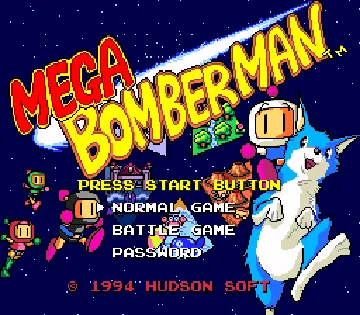 Mega Bomberman (Europe) screen shot title